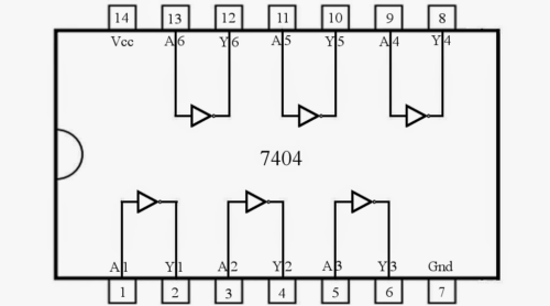 IC 7404 (NOT Gate)